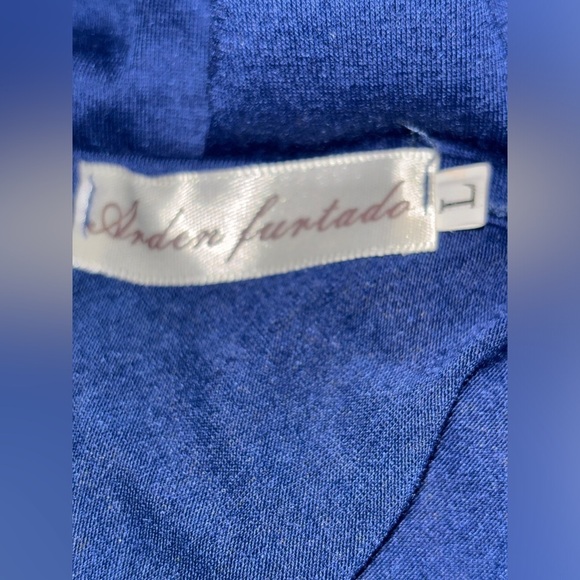 Arden Furtado Slip Dress Cobalt Blue Maxi Dress Boho Girly Beachy Summer Women L - Picture 3 of 6